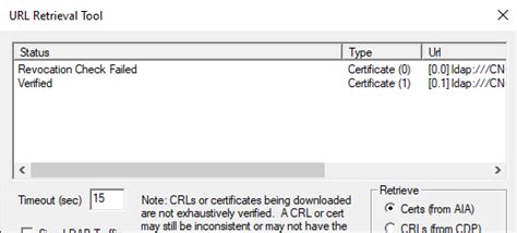 revocation status of the smart card certificate|revocation status of domain controller.